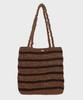 Slowslowly Moroccan Handmade Crochet Stripe Shoulder Bag _ Brown