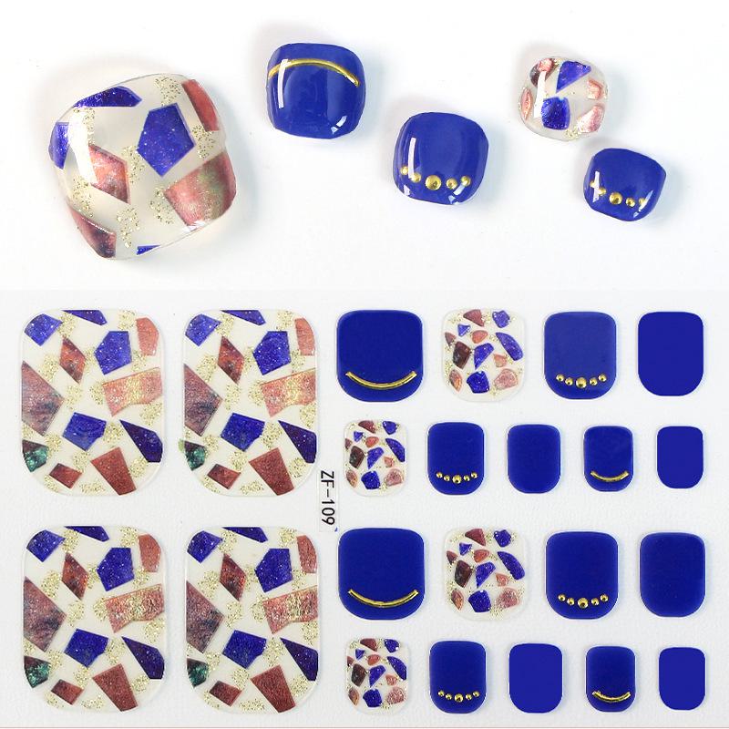 3D Αυτοκόλλητα Νυχιών με Μοτίβο Διαμαντιού: Αδιάβροχο, Μακράς Διάρκειας, Λευκαντικό για Πόδια