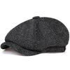 Cappelli Tweed Peaky Blinders Newsboy Cappellini Piatto Uomo Spina di Pesce Cappelli Piatto Uomo Donna Cappello da Pittore Britannico Cappello Morbido Primavera Autunno