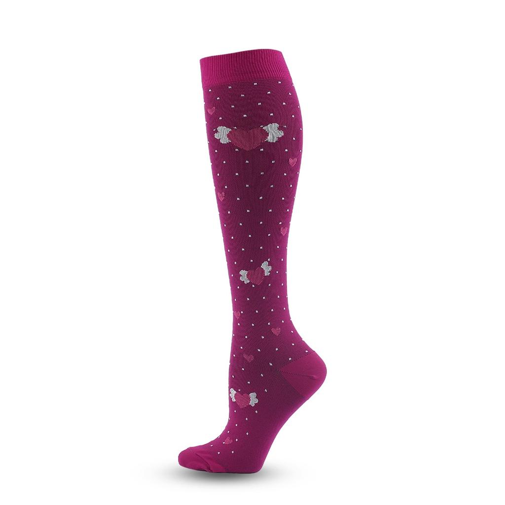 Running New Compression Stockings For Varicose Veins Woman Men Nylon Elastic Cartoon Love Striped Moon Letter Sports Marathon Ca