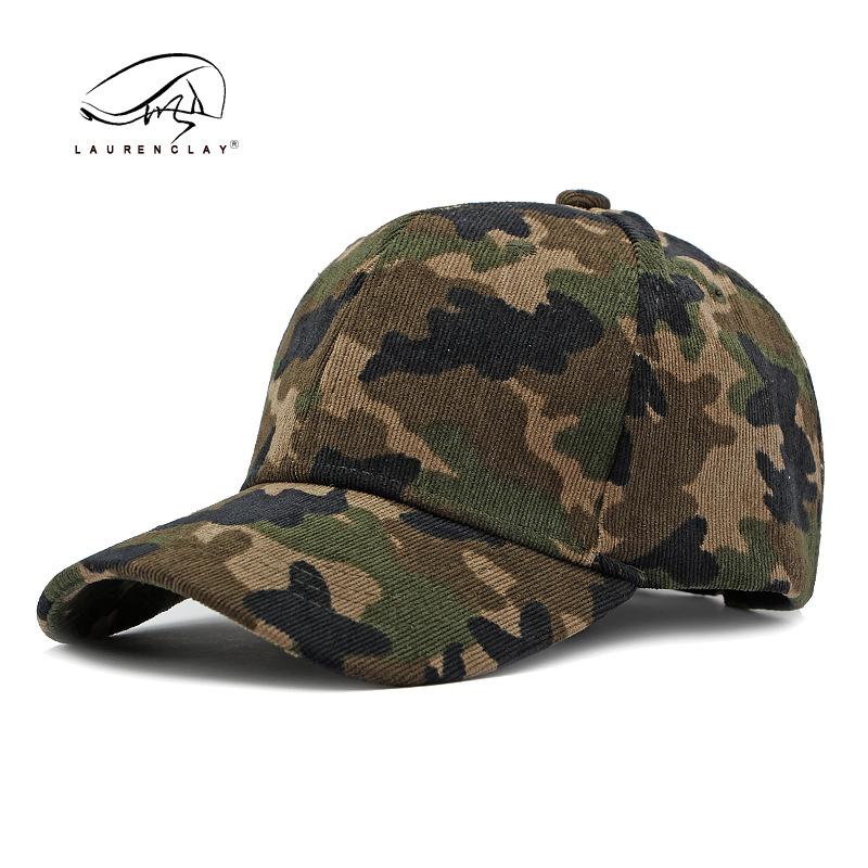 Hats Men and Women Autumn and Winter New Hard Top Corduroy Baseball Cap Camouflage Cap Tide