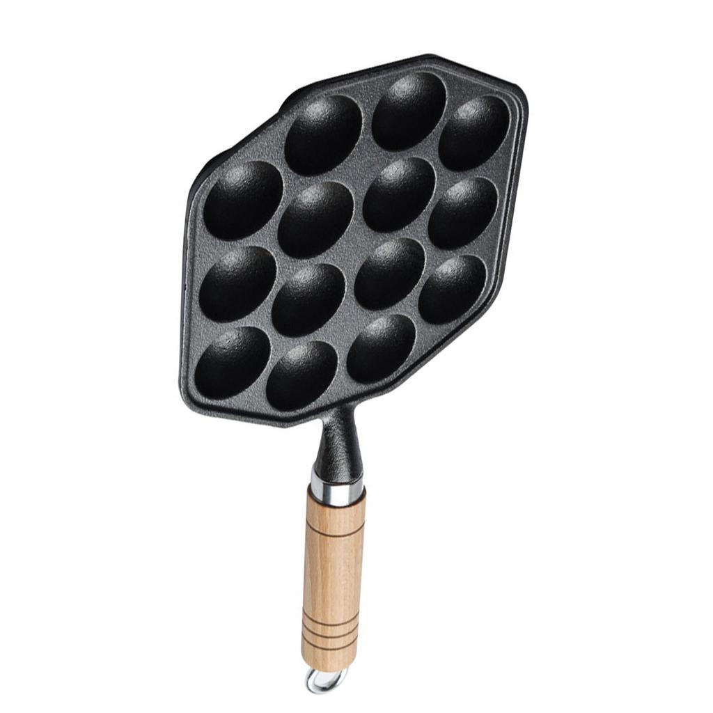 14 Hole Takoyaki Maker Grill Pan Cast Iron Nonstick Octopus Meat Balls Mould Baking Plate for Home