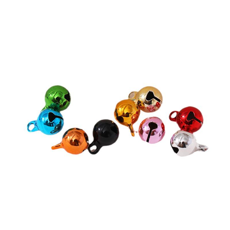 8mm Colored Copper Bell Charm for Pet Collars & Christmas Decorations