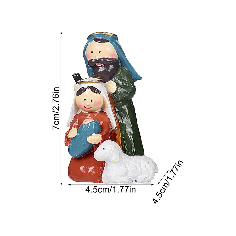 

Рождественские ясли, рождественские украшения, рождественская смоляная фигурка, Святое семейство, сцена яслей для дома, для стола, рождественское украшение