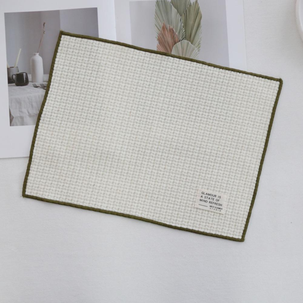 

Фоновые салфетки из хлопка, скатерти в скандинавском стиле, мягкие салфетки для стола 40x30 см, прямоугольные коврики для еды, кухня зелёный