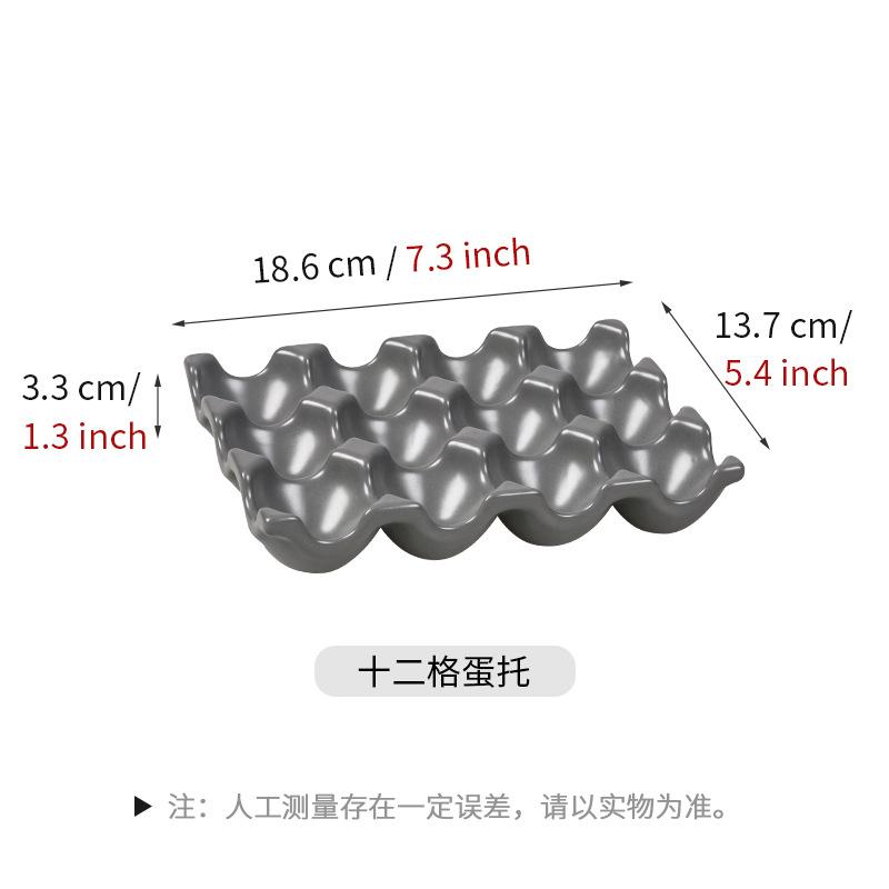 6/12 Grids Eggs Holder Gadget Ceramic Tableware Egg Boxes Refrigerator Eggs Tray Holder Boxes Household Kitchen Storage Supplies
