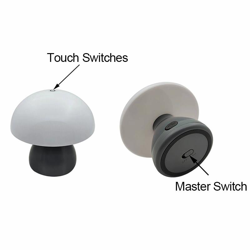 Mushroom Led Table Lamp Charging Touch Desk Coffee Bar, el Bedroom Decoration, Nordic Creative Atmosphere, Small Night Light