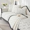 Chenille Couch Cover for Living Room Four Seasons Universal Fishbone Stripe Sofa Cushion Non-Slip Couch Backrest Sofa Cushion
