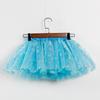 Girls' Star and Moon Mesh Tutu Skirt Set with Bow Hair Clips