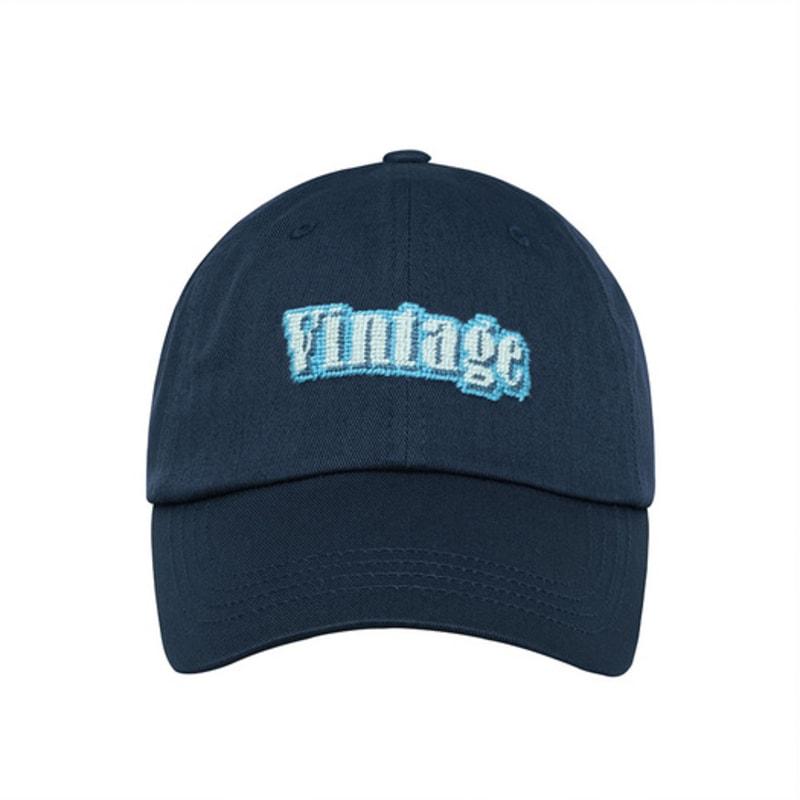 

LOLONG VINTAGE NEEDLEPOINT HAT - NAVY FREE