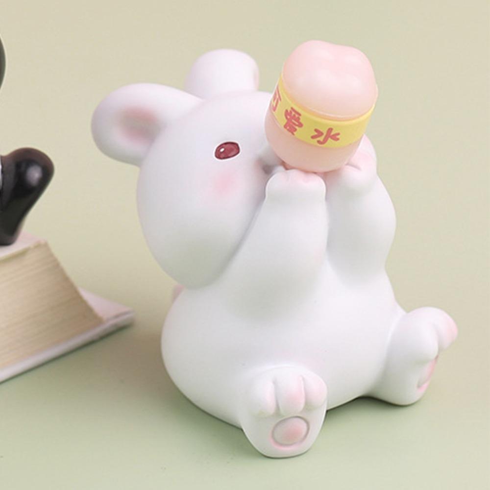 Drinking Coke Pose Cute Animal Ornament Small Size Desk Dashboard Decor Dashboard Decoration