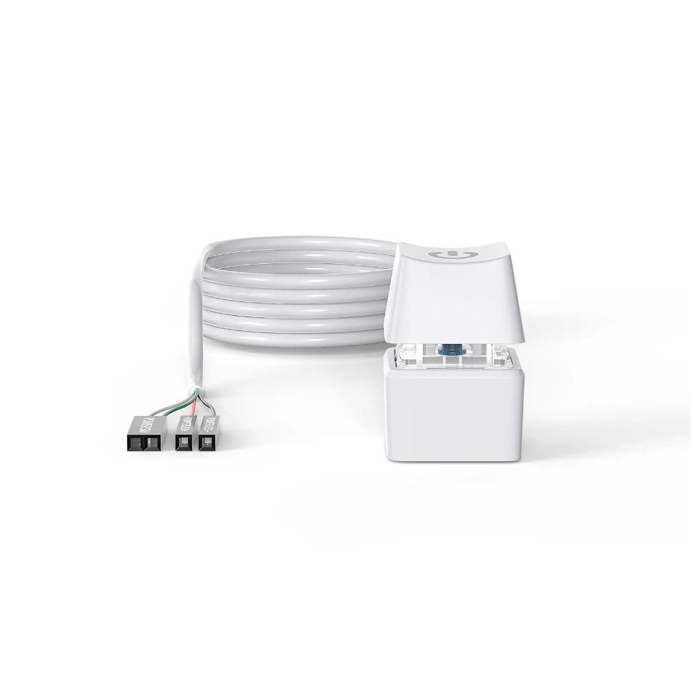Colorful LED Push Button PC Desktop Switch Motherboard External Power‑On‑Off Button Extension Cable 1.65/5/10M for Home Office