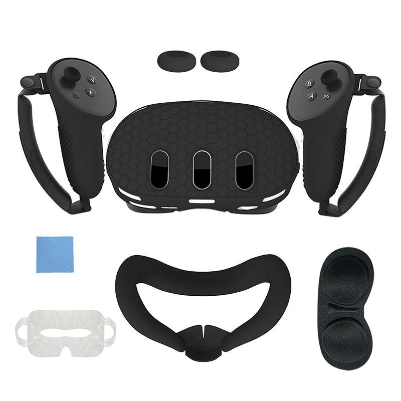Meta Quest 3 Silicone Protective Set: 7-Piece Anti-Drop VR Accessories