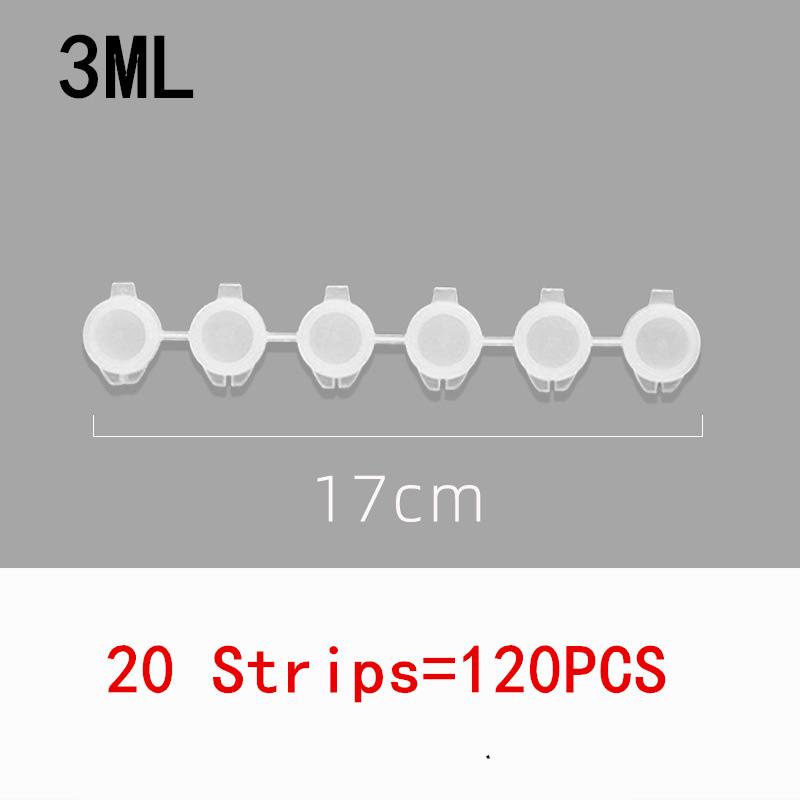 10/20 Strips 2ML 3ML 5ML Empty Paint Pots Clear Storage Containers Paint Box Paint Brush Arts Crafts Supplies for Paintings