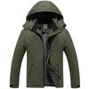 Men's Winter Windproof Fleece-Lined Cotton Jacket - Thickened Outerwear for Outdoor Cold-Weather Protection