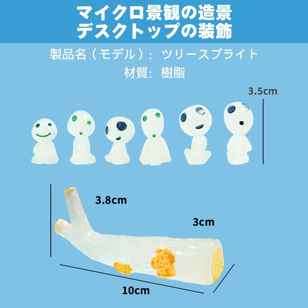 Decoración de Jardín Paisaje de Elfos de Resina Árbol Luminoso de Resina Casa de Muñecas DIY Hada Regalo de Navidad Figuras de 38 Piezas, Miniaturas, Elfos, Bonsái, Acuario, Decoración,