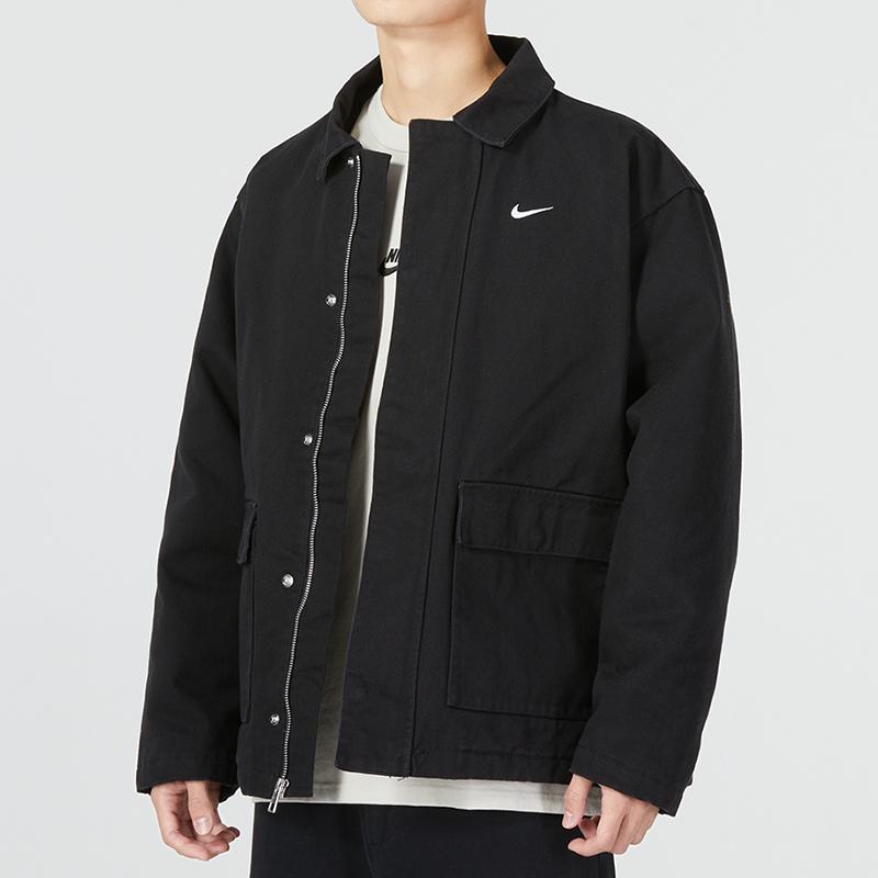 Nike Mens Filled Work Jacket with Embroidered Logo Men Outerwear Black DQ4939-010