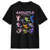 Herren T-Shirts Axolotl Kawaii Axolotls der Welt Axolotl Tiere Baumwolle T-Shirts Kurzarm T-Shirt Rundhals Kleidung