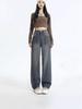 Women's High-Waisted Straight-Leg Jeans - Autumn Petite Loose Wide-Leg, Slimming Design, Floor-Length