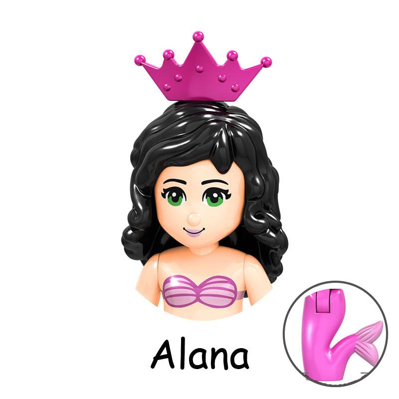 Non-Toxic Fairy Tale Princess Children Belle Beast Cinderalla Anna Olivia Model Figure Blocks Construction Building Bricks Toys For Children