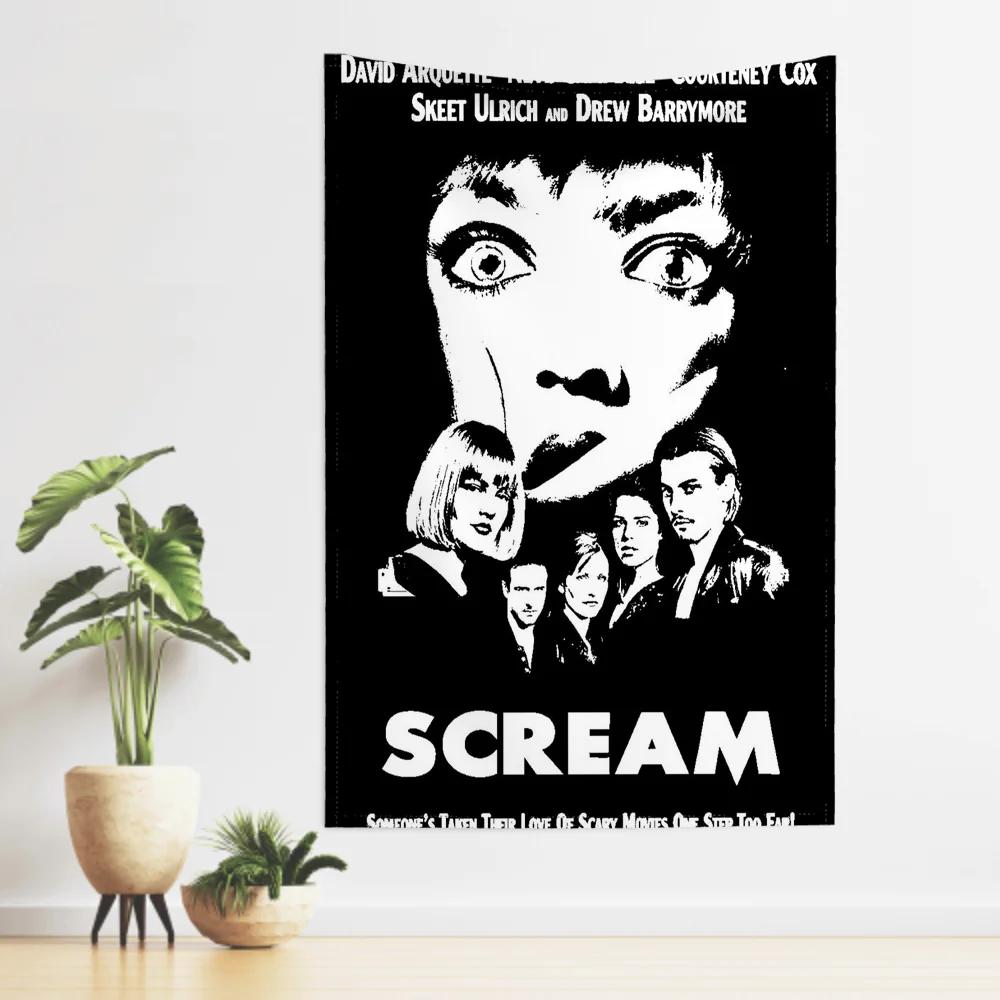 American Thriller Suspense Movie SScream Tapestry Room Decor Wall Cloth Party Hanging Background Room Decor Baby Room