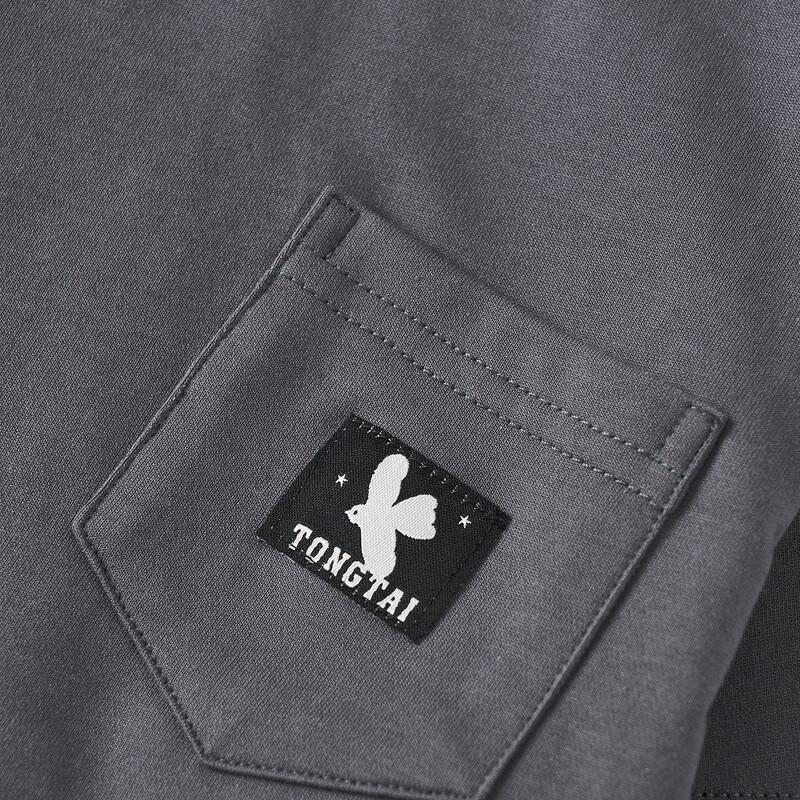 TONGTAI Kids' Faux Two-Piece Long-Sleeve T-shirt