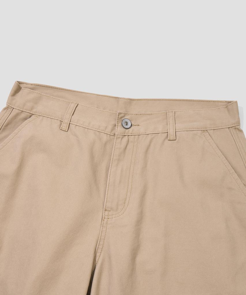 AGOD Snap Button Curved Pants [Beige]