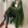 JPNTKY Women's Vintage Casual Solid Color Print Autumn Winter Long Sleeve Jackets & Coats