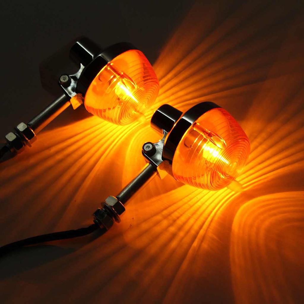2PCS For Honda CT70 CT90 XL100 CB350 CM400 CB450 CB750 Turn Signal Light 8mm 12V