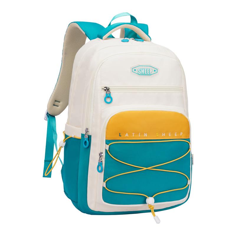 Fashion Schoolbag for Boys and Girls, Junior High School Students, High School Students, Contrasting Colors, Lightweight, Large-capacity Backpack