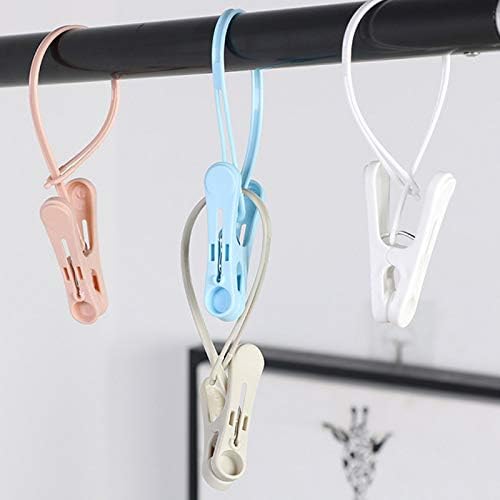 Pack of 12/24 Small Mini Clothespins with Plastic Rope, Cute and Sturdy Clothes Clips, Decorative Clips for Clothing