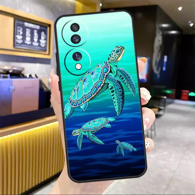 Sea Turtle Turquoise Oceanlife For Honor Magic 6 7 8 Pro Case For Honor 90 70 50 Lite 400 200 X8c X8b X9a X9b X9c X9d Win RT