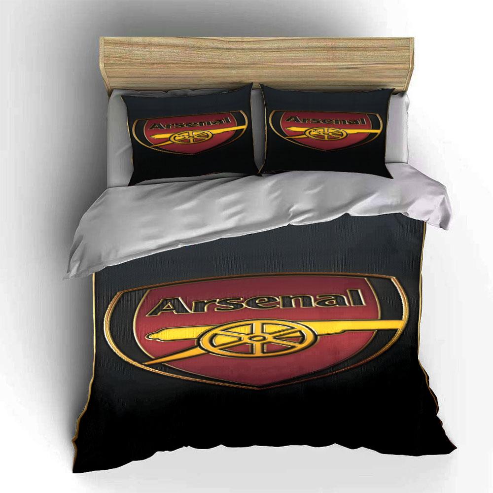 Arsenal-Logo mit Kanone. Bettwäsche-Sets Bettbezug-Sets Bettbezüge Kissenbezüge(1* Bettbezug 2* Kissenbezüge ohne Bettdecke)