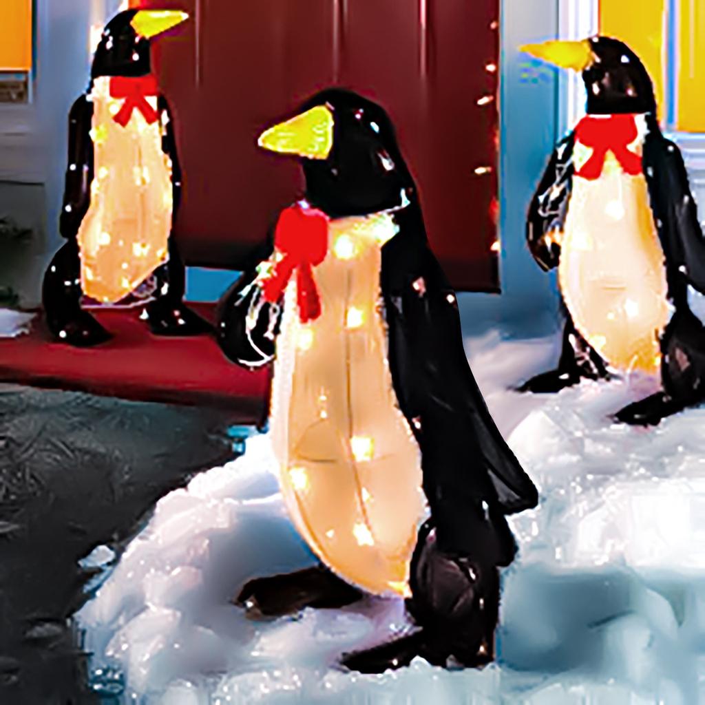 Weihnachtsdekoration leuchtender Pinguin für Heimdekoration, Außenhof
