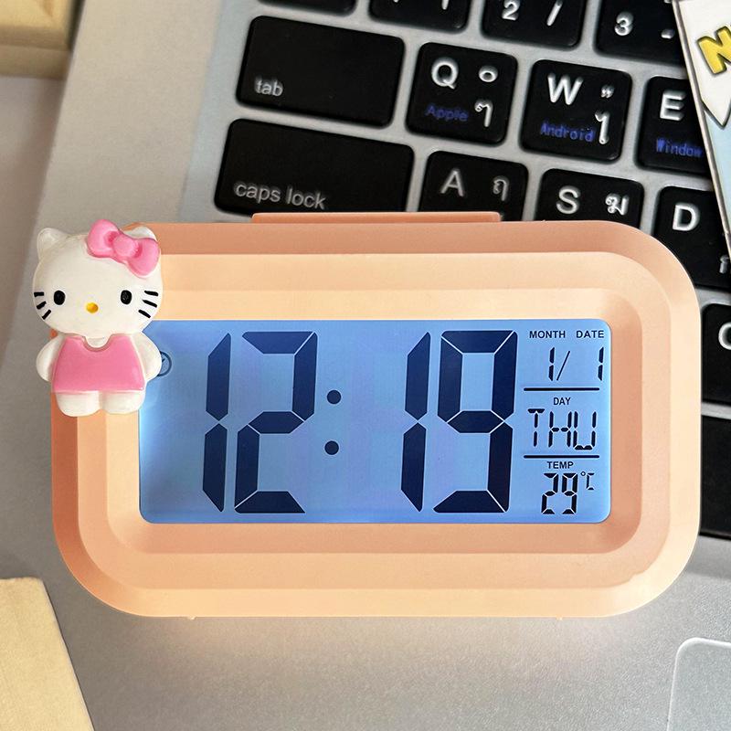 Luminous Cute Beaver Alarm Clock - Multifunctional Silent Desktop Clock with Timer for Dorms and Bedside.
