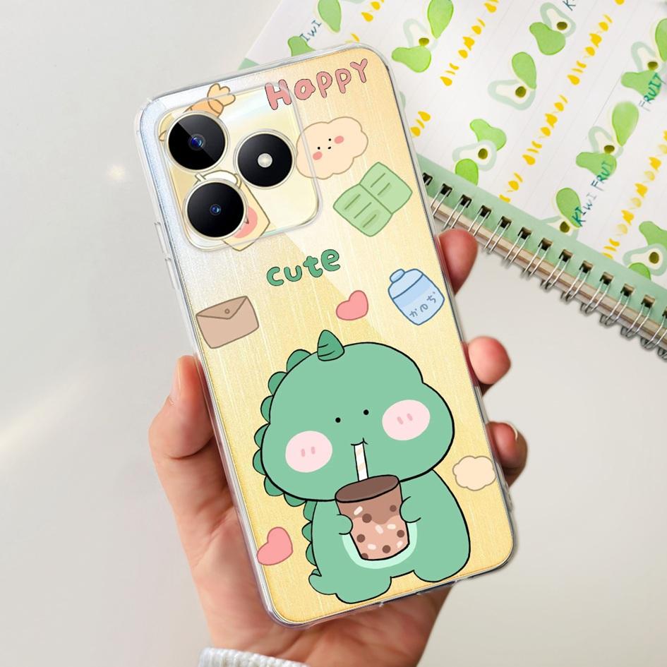 For Cover Realme C53 Phone Case 6.74" 2023 New Fashion Astronaut Soft Silicone Clear Back Cover For Realme C53 RMX3760 C 53 Capa