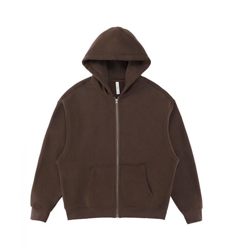 Set Tuta con Felpa con Cappuccio Foderata in Pile e Pantaloni Jogger Autunno Inverno 2025 Unisex Oversize Casual Tinta Unita