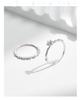 MODIAN Women's Moissanite Sterling Silver Luxury Shiny Ring