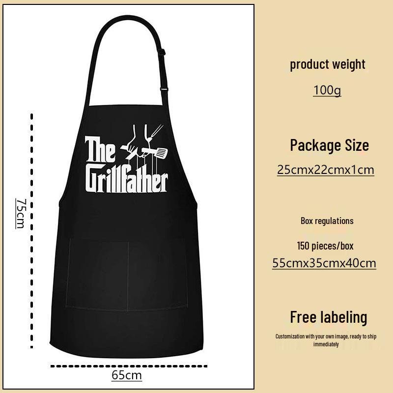 Creative Letter Print Kitchen & BBQ Neck Apron
