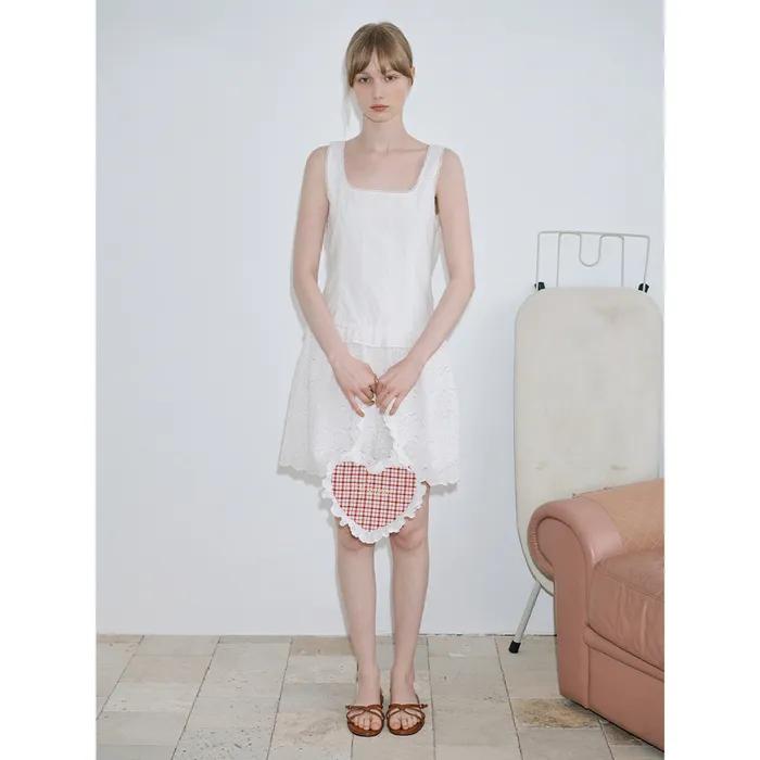 Shirring Heart Bag (Red)