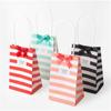 10pcs pink striped tote bag holiday gift packaging snack packaging bag