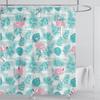 Bohemian Shower Curtain Tropical Jungle Wildlife Bathroom Set Modern Pink Aesthetic Parrot Floral Bathroom Curtain With Hooks