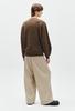 ZIOSONGZIO Whole Garment V-Neck Knit Brown Zh6Kt622Br