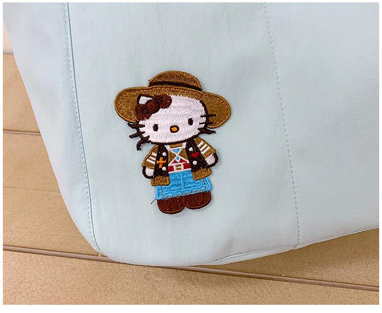 Versatile Women's Canvas Tote Bag with Cartoon Embroidery – Large Capacity, Multi-functional Shoulder Bag
