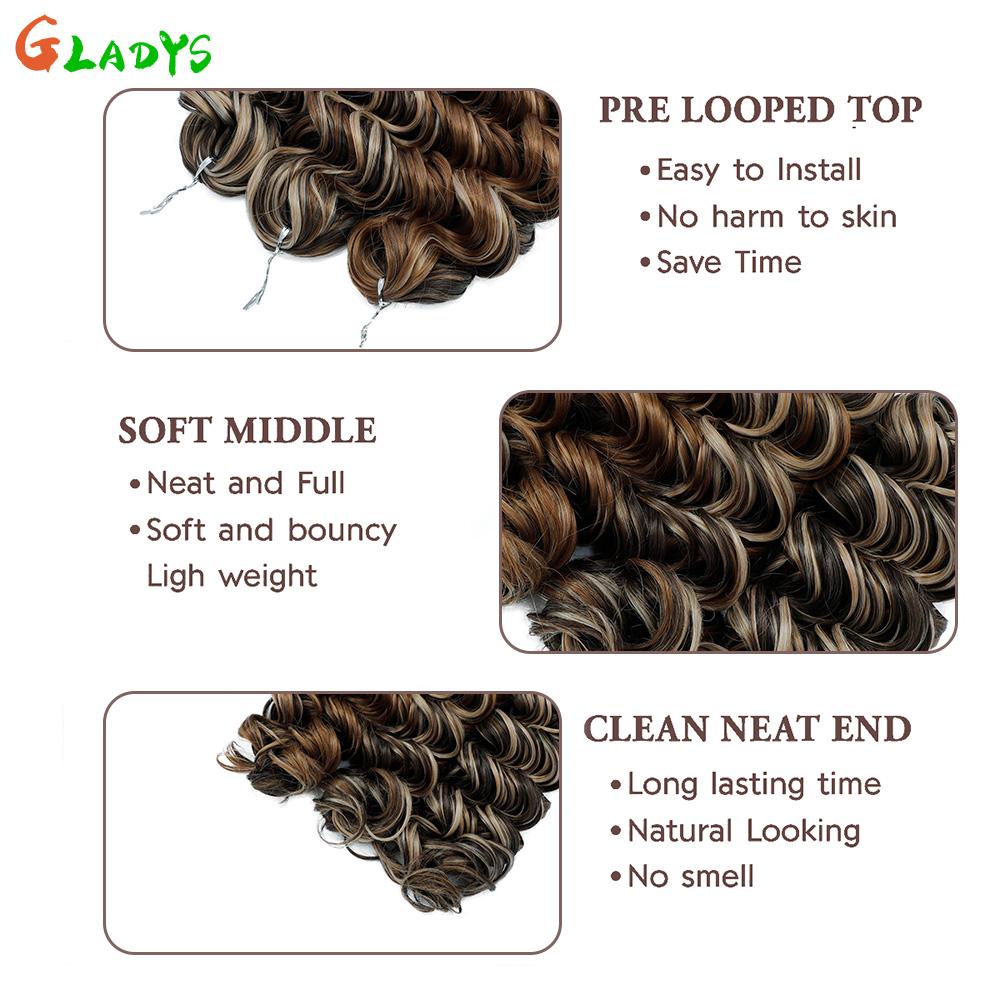 12 Inch Ombre Brown Body Wave Synthetic Braiding Hair 3 Pack Crochet Extensions For Daily Wear