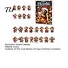 Holiday Box Christmas Monkey Advent Calendar, 24 Days Countdown Calendar with 2D Acrylic Collectible Figurine Ornament, Funny Animal Xmas Tree Hanging