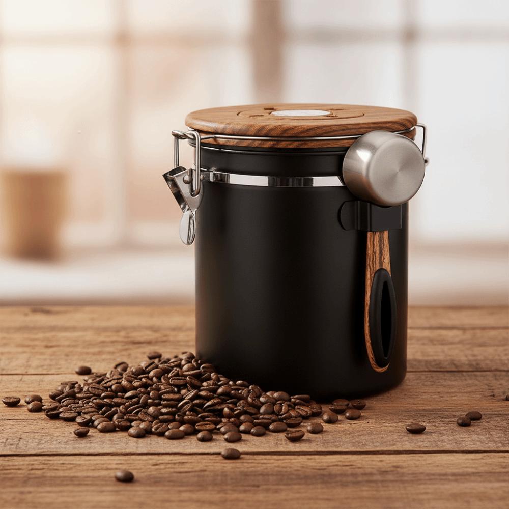 304 Edelstahl Kaffee Bohnen Vakuumversiegelter Behälter Luftdichter Teeblatt Dose Gewürze
