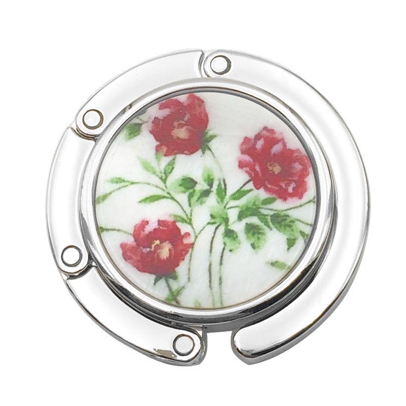 Kreativer runder Muschel Falt-Handtaschenhaken - Flacher Clip Aufhänger für Tischkante Taschenzubehör