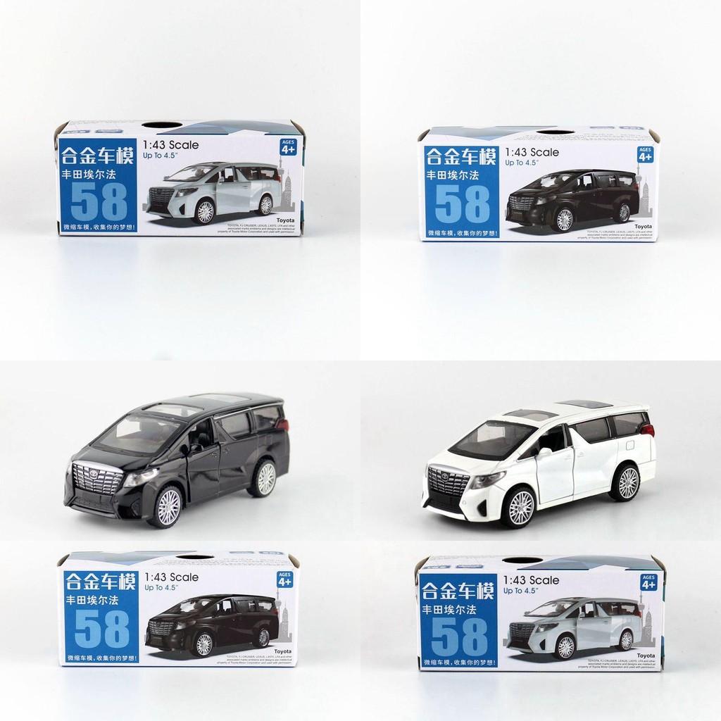 Mpv Alphard Toyota 143 Alloy Car Model Kids Toy With Inertia Control For Play