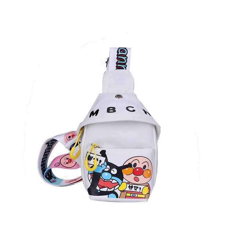 Canvas Small Bag 2025 Summer New Trendy Fashion Cartoon One Shoulder Diagonal Span Chest Bag Student Bag